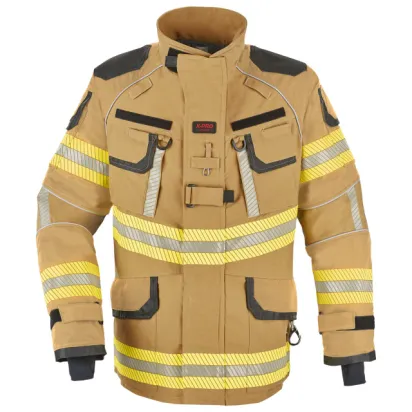 Einsatzjacke X-Pro Dynamic, sand, Rückenschild FEUERWEHR leuchtgelb