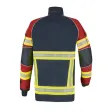 Einsatzjacke X-Pro Dynamic, dunkelblau/rot, Rückenaufdruck FEUERWEHR leuchtgelb