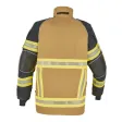 Einsatzjacke X-Pro Dynamic, sand/schwarzblau, Rückenschild FEUERWEHR silber reflektierend