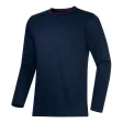 Langarm-Shirt, schwarzblau/rot, individualisierbar