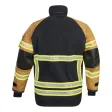 Einsatzjacke X-Pro Dynamic, schwarzblau/sand, Rückenschild FEUERWEHR leuchtgelb