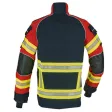 Einsatzjacke THL X-pro Solution, dunkelblau/rot, Rückenaufdruck FEUERWEHR silber reflektierend