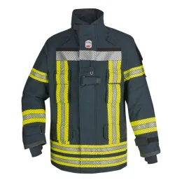 Einsatzjacke X-Pro Comfort, schwarzblau, Rückenaufdruck FEUERWEHR silber reflektierend