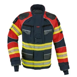 Einsatzjacke THL X-pro Solution, dunkelblau/rot, Rückenschild silber reflektierend