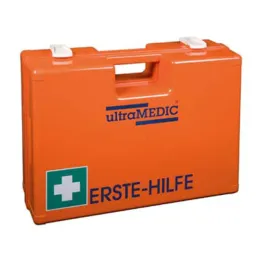 Betriebs-Verbandkasten klein, mit Inhalt nach DIN 13157, Wandhalterung
