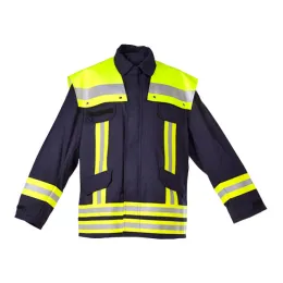 Einsatzjacke OBERSTDORF 2000, Aramid/Viskose FR, Schulterkoller leuchtgelb