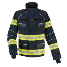 Einsatzjacke THL X-pro Solution, dunkelblau, Rückenschild FEUERWEHR silber reflektierend