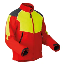 Schnittschutzjacke StretchAIR®, rot/gelb