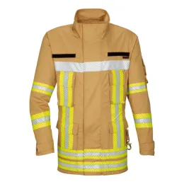 Einsatzjacke Fire-Jack II sand, Rückenschild FEUERWEHR leuchtgelb