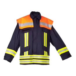 Jacke Perception, 100% Baumwolle FR, Schulterkoller leuchtorange